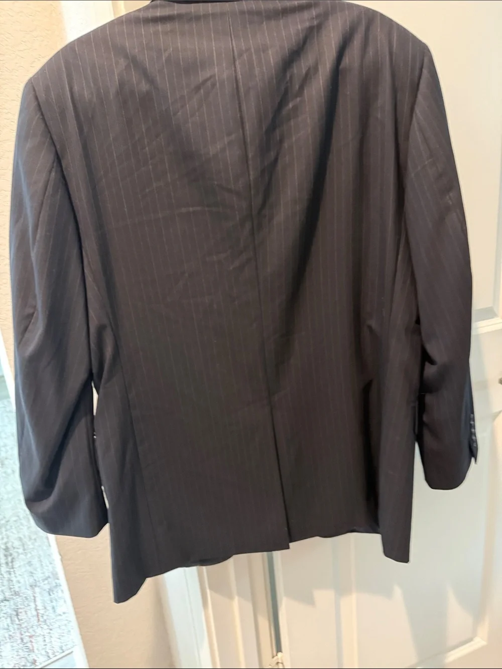 Haggar Dark Navy Pinstripe Suit Jacket
